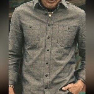 Taylor Stitch Organic Cotton shirt medium utility French twill